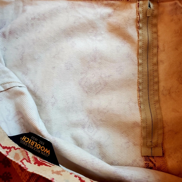 Elegant Vintage 80's Woolrich Cream and Red Faux Wrap Maxi Skirt S Med. - Picture 7 of 8